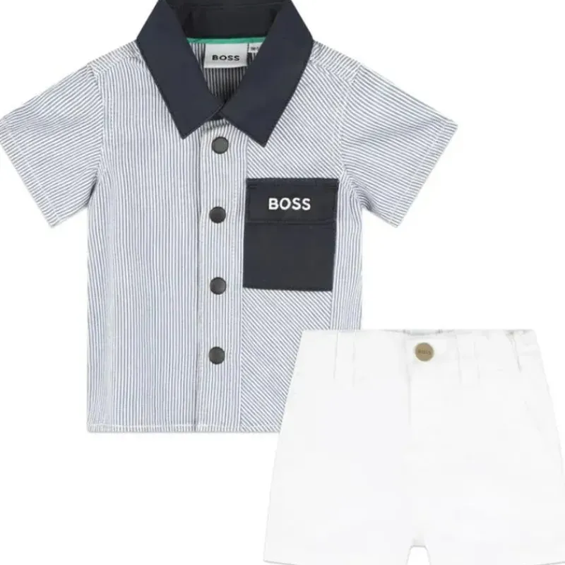 hugo_boss_baby__shorts_e__SKUKuKoj4pF_0.webp Hugo Boss Baby - Shorts e top de sarja de algodão, branco/azul Fashion