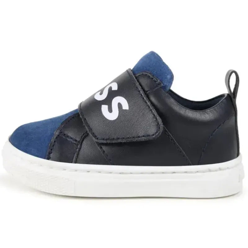 hugo_boss_baby__tnis_com__SKU1UUqkP2c_3.webp Hugo Boss Baby - Tênis Com Logotipo Elástico, Azul Marinho Hot