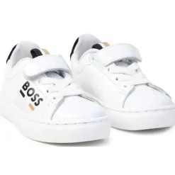 Hugo Boss Baby - Tênis Com Cadarço Elástico E Gancho, Branco Sale