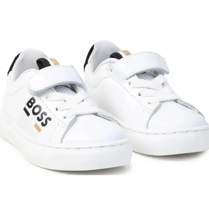 hugo_boss_baby__tnis_com__SKUZYWUiKsM_0.webp Hugo Boss Baby - Tênis Com Cadarço Elástico E Gancho, Branco Sale
