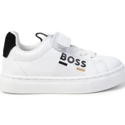 Hugo Boss Baby - Tênis Com Cadarço Elástico E Gancho, Branco Sale