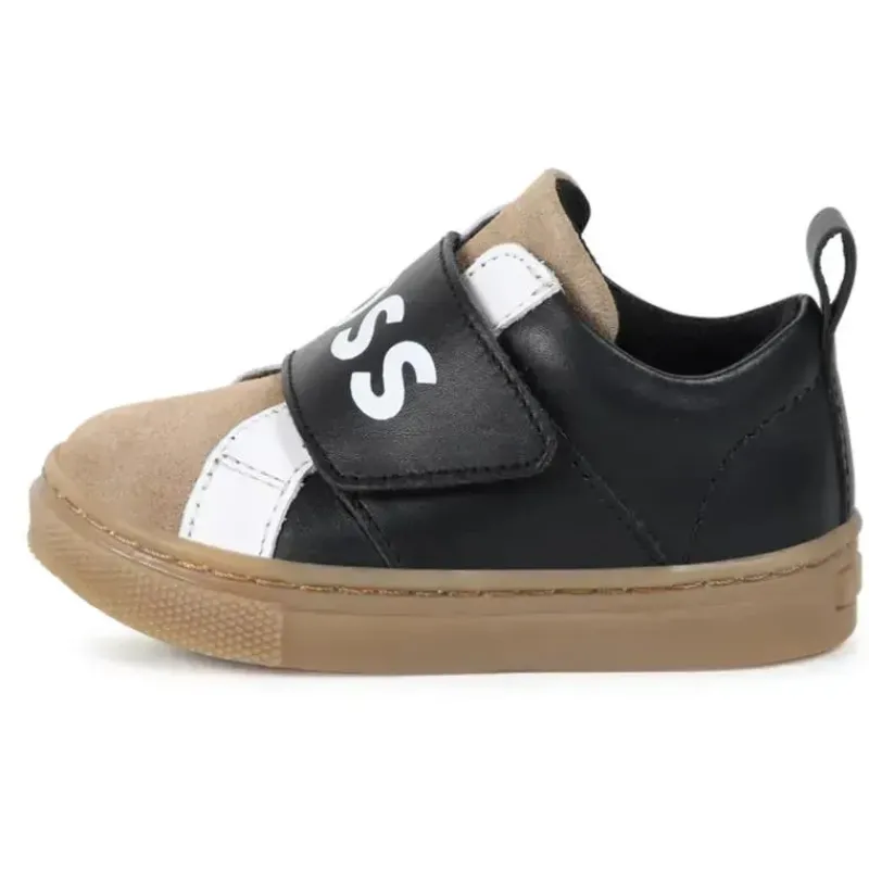 hugo_boss_baby__tnis_em_c_SKUKV46rG0t_3.webp Hugo Boss Baby - Tênis em couro e malha, preto Clearance