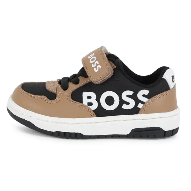 hugo_boss_baby__tnis_em_m_SKUWzMsmSnS_2.webp Hugo Boss Baby - Tênis em Mix Material, Preto/Bege Outlet