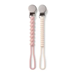 Infantino - All-In-One Pacigrip Silicone Holder 2Pk, Dusty Rose Discount