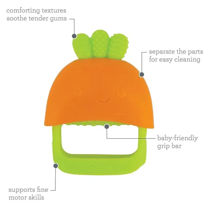 infantino__handy_dandy_te_SKU4bFFLGJC_1.webp Infantino - Handy Dandy Teething Miitt, Carrot Fashion