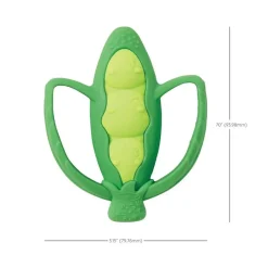Infantino - Lil' Nibbles Textured Silicone Teether, Peas Clearance