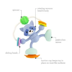 Infantino - Stick & Spin Pal, Raccoon Outlet