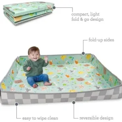 Infantino - Tapete de espuma macia dobrável Wee Wild Ones Clearance