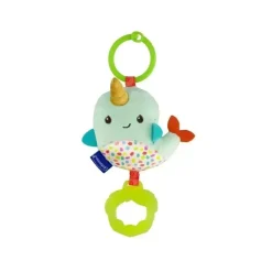 Infantino - Wee Wild Ones Chime & Go Tag Along Pal, Narwhal Clearance