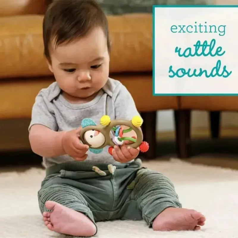infantino__wee_wild_ones__SKU8xiOWo6O_3.webp Infantino - Wee Wild Ones - Busy Lil' Sensory Rattle, Monkey New