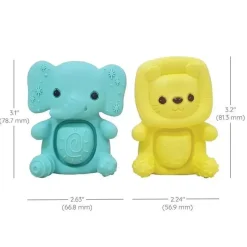 Infantino - Wee Wild Ones - Teethimal Pop Pals, Elefante/Leão Online