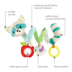 Infantino - Wee Wild Ones - Brinquedo de atividade em espiral, guaxinim Clearance