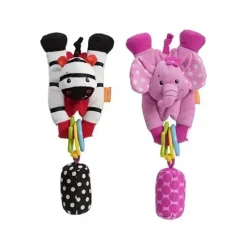 Infantino - Wrap Around Chiming Pal (Elefante/Zebra) Item variado - 1 contagem Clearance