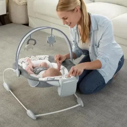 Ingenuity - Assento de segurança automático para bebê SmartBounce com ruído branco, Braden Sale