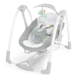 Ingenuity - ConvertMe 2 em 1 balanço de bebê automático portátil compacto e assento infantil, Wimberly Fashion
