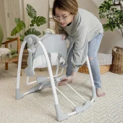 Ingenuity - ConvertMe 2 em 1 balanço de bebê automático portátil compacto e assento infantil, Wimberly Fashion