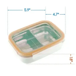 Innobaby - Caixa de lanche Bento dividida em aço inoxidável Keepin' Fresh, 11 onças, laranja Sale