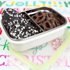 Innobaby - Caixa de lanche Bento dividida em aço inoxidável Keepin' Fresh, 11 onças, laranja Sale