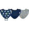 Iplay - 3 Pk Muslin Stay-Dry Babetes, Coruja Azul 0/12 Meses Outlet