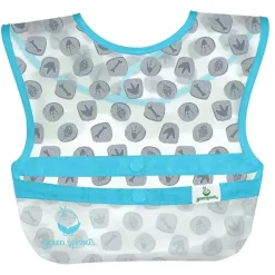 Iplay - Babadores de limpeza Snap &amp; Go (3 unidades), Dinossauros azuis, 9-18 meses Sale