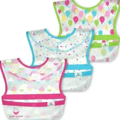 Iplay - Babadores de limpeza Snap & Go (3 unidades), cupcakes rosa, 9 a 18 meses Sale