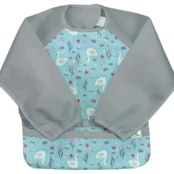 Iplay - Babete de manga comprida Snap &amp; Go Easy-Wear, Aqua Swan Best