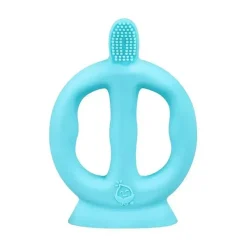 Iplay - Escova de dentes de aprendizagem feita de silicone, Aqua, 9/18M New
