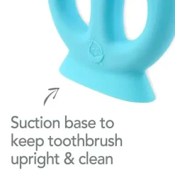 Iplay - Escova de dentes de aprendizagem feita de silicone, Aqua, 9/18M New