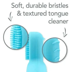 Iplay - Escova de dentes de aprendizagem feita de silicone, Aqua, 9/18M New