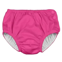 Iplay - Fralda de Natação Absorvente Reutilizável Snap-Rosa Quente Hot