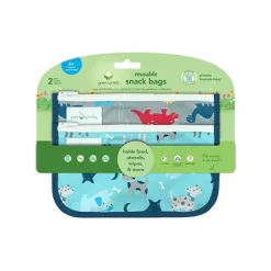 Iplay - Sacolas reutilizáveis ​​de 2 unidades, Aqua Dogs, 6M Outlet