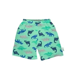 Iplay - Trunks Classic com Fralda de Natação Absorvente Reutilizável Embutida, Seafoam Simple Dino New