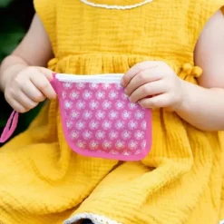 Iplay Baby - Pacote de 2 sacos de lanche reutilizáveis, campo de flores rosa, 6M New