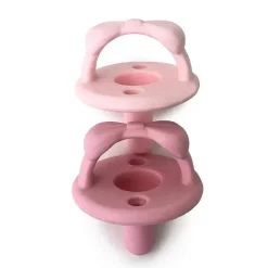 Itzy Ritzy - 2 pacotes de chupetas de silicone - laço (rosa claro/rosa escuro) Sale
