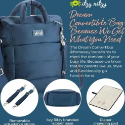 Itzy Ritzy - Bolsa de fraldas Dream Convertible Sapphire Starlight New