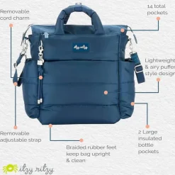 Itzy Ritzy - Bolsa de fraldas Dream Convertible Sapphire Starlight New
