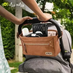 Itzy Ritzy - Caddy de carrinho de viagem de conhaque Fashion