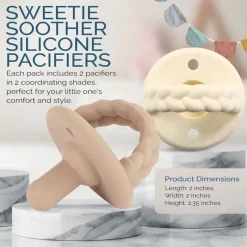Itzy Ritzy - Chupeta de silicone 2Pk, tranças de torrada e creme de manteiga Outlet
