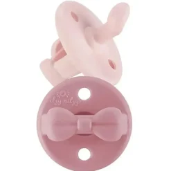 Itzy Ritzy - Chupetas ortodônticas de silicone 2Pk, sapatilha de balé e prímula, 0/6M Discount