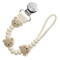 Itzy Ritzy - Clipe de chupeta de silicone, pulseira de chupeta de silicone 100% de qualidade alimentar com clipe, urso Sale