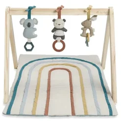 Itzy Ritzy - Ginásio de atividades de madeira com tapete de brincar e arco-íris de brinquedo Online