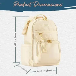 Itzy Ritzy - Mochila para fraldas, mochila Boss Plus de grande capacidade para bebês, leite e mel Fashion