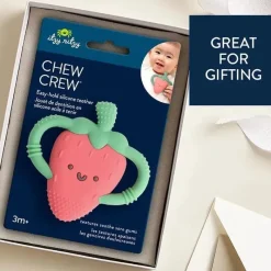 Itzy Ritzy - mordedor de silicone com alças fáceis de segurar, morango Sale