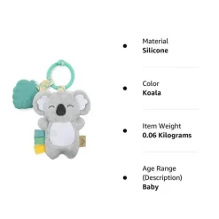 Itzy Ritzy - Mordedor de silicone de pelúcia Pal, Koala Clearance