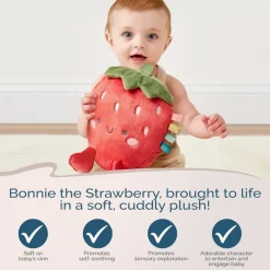 Itzy Ritzy - Sweetie Snuggles Plush, Strawberry Clearance