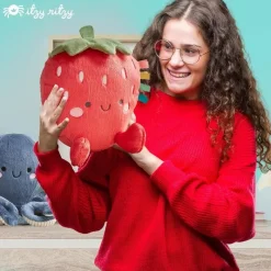 Itzy Ritzy - Sweetie Snuggles Plush, Strawberry Clearance