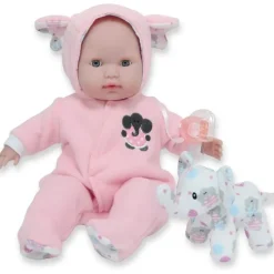 Nemcor Jc Toys - Berenguer Boutique Soft Body Baby Doll Open/Close Eyes. Animal Theme Pink. Window Box Outlet