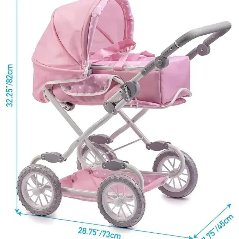 jc_toys__berenguer_boutiq_SKUs6UhTK7h_3.webp JC Toys - Berenguer Boutique, carrinho de boneca dobrável de luxo com dossel, rosa Outlet