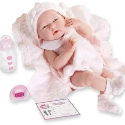 JC Toys - Boneca de menina real La recém-nascida roupa e acessórios de malha rosa, maiores de 2 anos Sale