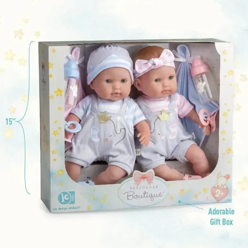 jc_toys__bonecos_gmeos_de_SKU01L1KfLx_3.webp JC Toys - Bonecos gêmeos de corpo macio, conjunto de presente de 12 peças com olhos abertos/fechados, 2 anos + Online